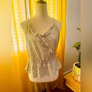 Lush Peplum floral top size XL